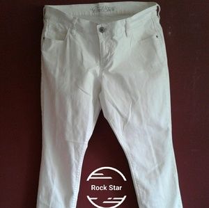 Old Navy Rock Star Hi-Rise Skinny Strait 14 Wht